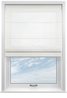 Salerno Voile, Coastal White - Roman Blind